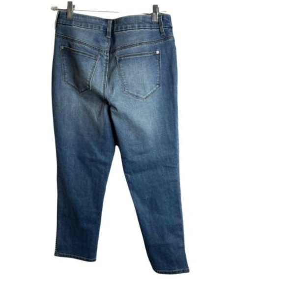 Chicos 00 Jeans So Slimming Girlfriend Ankle Mid Rise Crop Women’s 2 Blue New - Picture 2 of 6